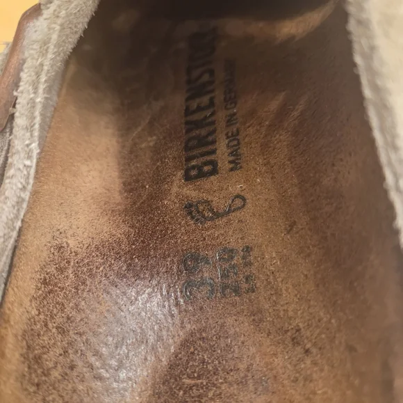 Birkenstock Boston Suede Leather Clogs Taupe Unisex Size EU 39 - Picture 9 of 10